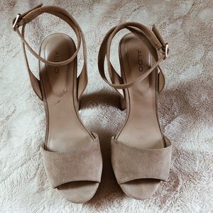 TAN ALDO HEELS